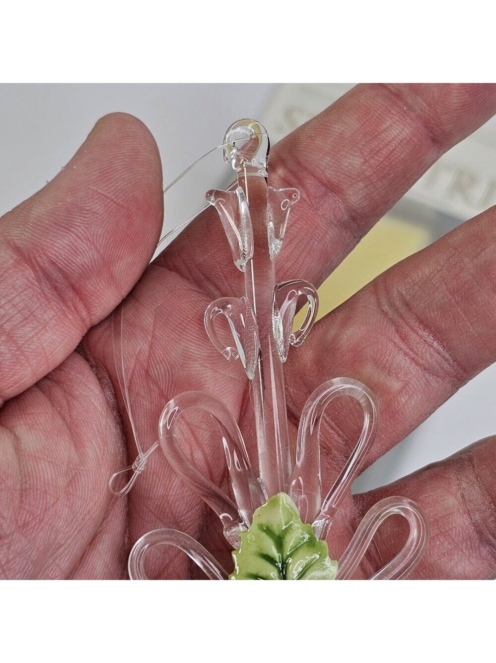 Vintage Glass Christmas Ornaments Silvestri Flower Icicles 3pcs - Picture 8 of 14